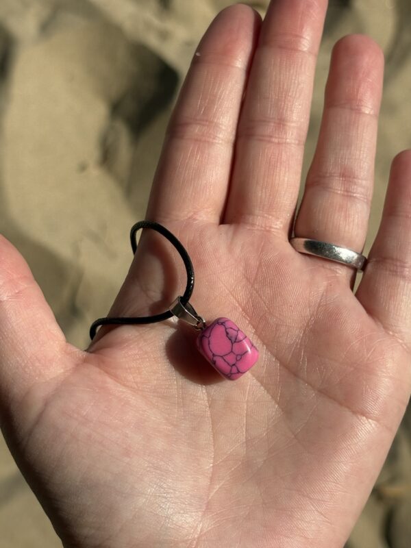 Collana gioiello con quarzo rosa